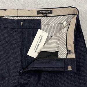 Banana Republic Dark Blue Striped Trousers